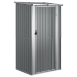 vidaXL aiakuur, hall, 118,5x97x209,5 cm, tsingitud teras