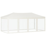 vidaXL kokkupandav peotelk seintega, kreemjas, 3 x 6 m