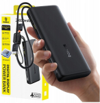 Akupank Baseus Powerbank 20000mah 20w Usb-c/usb-a kiirlaadimine must