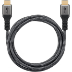 Goobay 64993 Hdmi kaabel 4k 60hz, 1m, must-h&otilde;be, alumiinium