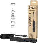 Club3D I/O HUB 7IN1 USB-C HDMI CSV-2555, 1xHDMI, 1xRJ45, 1xUSB-C, 2xUSB 3.2, 1xMicroSD, 140W, must, Must