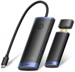Vention 6-in-1 dokkija TPVBB, must, traadita HDMI, stabiilne signaal 50m, 5Gbps