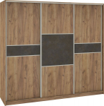 Riidekapp Puerto 240D, pruun/hall