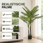 Tehispalmi puu 150 cm roheline plastik