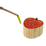 Wooden Strawberry Catch the Worm Magnetic Game