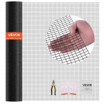 V&otilde;rk VEVOR, tsingitud teras, PVC-kate, 152 cm x 30,4 m, 1,27 cm silmad, 19 AWG, must