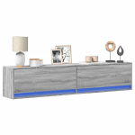 Seina Tv-kapp Led-iga, tamme sonoma hall v&auml;rv, 180x31x38 cm