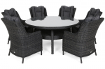 Aiam&ouml;&ouml;bli komplekt Bristol Round Elegant 150 cm, 6+1, hall / hall melange