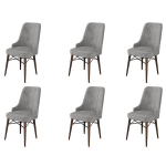 6 tooli komplekt Pare, hall/pruun