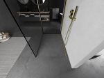 Mexen Kioto du&scaron;isein Walk-in 140 x 100 cm, must raam, kuldne - 800-140-212-50-70-100