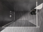 Mexen Kioto-F du&scaron;isein Walk-in raami 120 x 202 cm, grafiit 8 mm, valge - 800-120-104-20-40