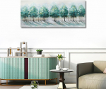 L&otilde;uendil maal, valmis 120x50 cm, maastikupuude dekoratsioon &mdash; seinakaunistused, suureformaadilised pildid, l&otilde;uendil abstraktsioon, kaasaegne kunst, elutoa kaunistused, seinagraafika, kingitus koju