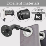 Lae metallist reguleeritav t&ouml;&ouml;stuslik kardinapuu, must 180-230 cm &mdash; kardinapuu, laekinnitused, loft kardinapuu, must kardinapuu, elutoa kardinapuu, metallist kardinahoidja, moodne kardinapuu