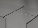 Mexen Kioto-F du&scaron;inurk Walk-in raamiga 105 x 100 cm, l&auml;bipaistev 8 mm, harjatud gun metallik - 800-105-202-04-66-100