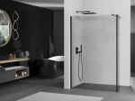 Mexen Kioto du&scaron;isein Walk-in 130 x 40 cm, l&auml;bipaistev, must - 800-130-212-70-00-040