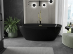 Mexen Eris vabaltiseisev vann 170 x 80 cm, must, &uuml;levool kuldne harjatud - 53441708070-55, 170 x 80 cm