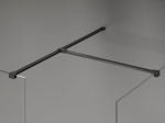 Mexen Kioto-X du&scaron;isein Walk-in 140 x 100 cm, l&auml;bipaistev 10 mm, must - 800-140-202-70-00-100-X