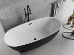 Mexen Luvo Slim iseseisev vann 170 x 75 cm, valge/must, &uuml;levool must - 52801707575-70, 170 x 75 cm