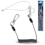 Geko t&ouml;&ouml;riistade lanyard G10840 52 &ndash; 170 cm, 1.0 mm, 2 kg, vedru, 2 metallkarabiini