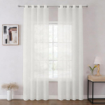 Voile-kardinad &ouml;&ouml;sidega l&auml;bipaistvad valged 140x215 cm 2 tk &mdash; akende dekoratsioon, elutoa kardinad, kardinapuu kardinad, kodutekstiilid, valmiskardinad, magamistoa sisustus, kerge kangas
