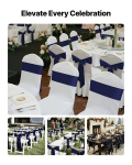 Satiinist toolikaunistused, 50-osaline komplekt, tumesinine, pidulikuks kaunistamiseks