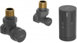 Mexen G05 termostaadiga nurgakomplekt, antratsiit - W901-958-66, G 1/2"