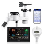 Nutikas WiFi-ilmajaam VEVOR YT60307 "8-in-1" koos basseinikindla termomeetriga