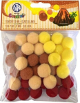 Dekoratiivsed pom-poms 20mm - Tulipunane laava ASTRA - ASTRA kirjatarbed - ASTRA kirjatarbed