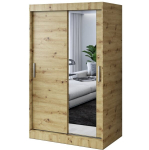 L&uuml;kanduksedega riidekapp peegliga ja riiulitega Belvedo Hugo Artisan Oak 120 x 200 cm komplekt