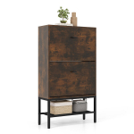 Jalan&otilde;ude hoiukapp, 59.69x24.13x106.68 cm, Pruun