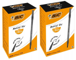Bic Round Stic Classic pastakad, must, 120 tk. seatud