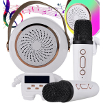 Karaokekomplekt Rivex R213, 2 mikrofoni, valge