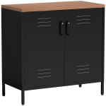Hoiukapp uste ja riiuliga 80 x 40 x 80 cm, must