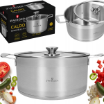 Zwieger Caldo pott 28 cm, 7,4 L, roostevaba teras, kaanega