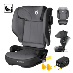 Kokkupandav laste turvavy&ouml;istuin Tulano Joy 55 Black-Grey i-Size &ndash; turvatool 100-150 cm Isofixiga