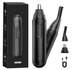 Kompaktne USB-laetav ninatrimmer, AE-3802, must, 2-&uuml;hes, unisex