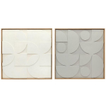 Seinakaunistus 3D geomeetriline, 80x80 cm, 2 tk, valge