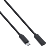 Inline Usb 3.2 Type C pikendaja, 0,5m, must