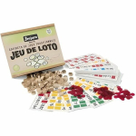 JEUJURA - Lotto M&auml;ng - Puidust Karp - Segatud - Alates 3. eluaastast - 48 puidust loto kaarti