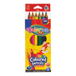 V&auml;rvilised pliiatsid, kolmnurksed COLORINO JUMBO pliiatsid teritajaga, 6 tk, 463268.