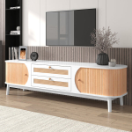 TV-kapp, puit ja rotang, 170x46x39,5 cm, 2 pakki
