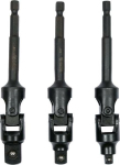 Yato Universaalne liigendbitide adapter 3tk YT-04641, 125mm, CrV 50BV30, 1/4'', 3/8'', 1/2'', p&ouml;&ouml;rlev, kuusnurkne