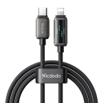 MCDODO laadijakaabel USB-C v&auml;lkkiirlaadijaga iPhone'ile 1M LED