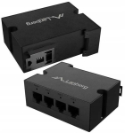Lanberg switch Lanberg PoE Extender 1xIn 3xOut Gigabit Ethernet Din Rail BT 90W metal clips | DIN-GE4-BT-90W
