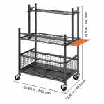 Vevor aiat&ouml;&ouml;riistade hoidik konksude ja ratastega 652x403x990mm
