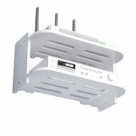 Nutiteler ja tarvik Kahe tasemega WiFi ruuteri riiul, seinale, ilma puurimiseta, 1 tk