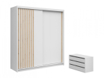 Kapp Aura, 203x60x218 cm, valge/pruun