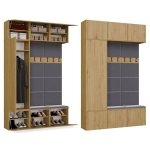 Esiku kapp Haga, 150x35x238 cm, pruun