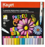 Kayet Pastel Color Pintsli markerid &otilde;hukese otsaga, 30 tk.