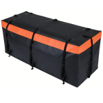 Tagumine pagasikast 146x61x51 cm oranž must PVC veekindel kokkupandav hoiustamine